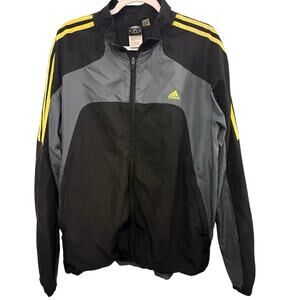 Vintage Adidas Gray and Black Windbreaker Size XL